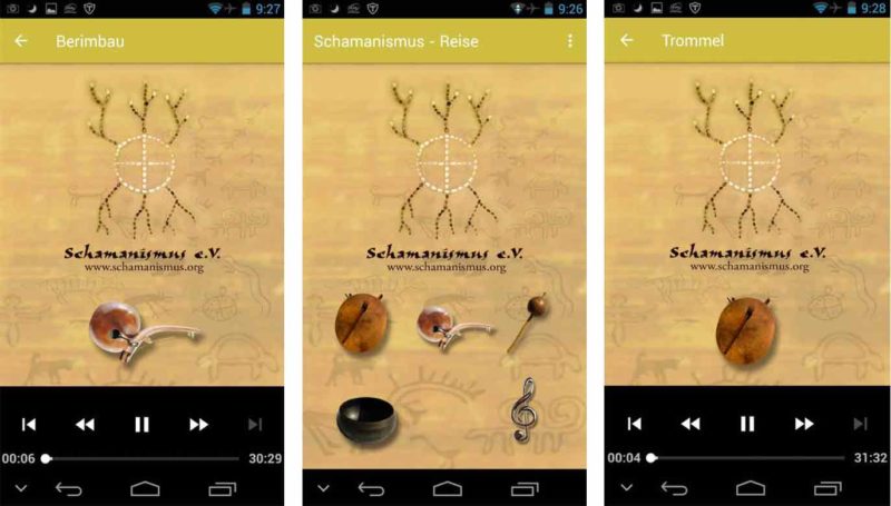 Screenshots der Shamanic journey - Die schamanische Reise -App
